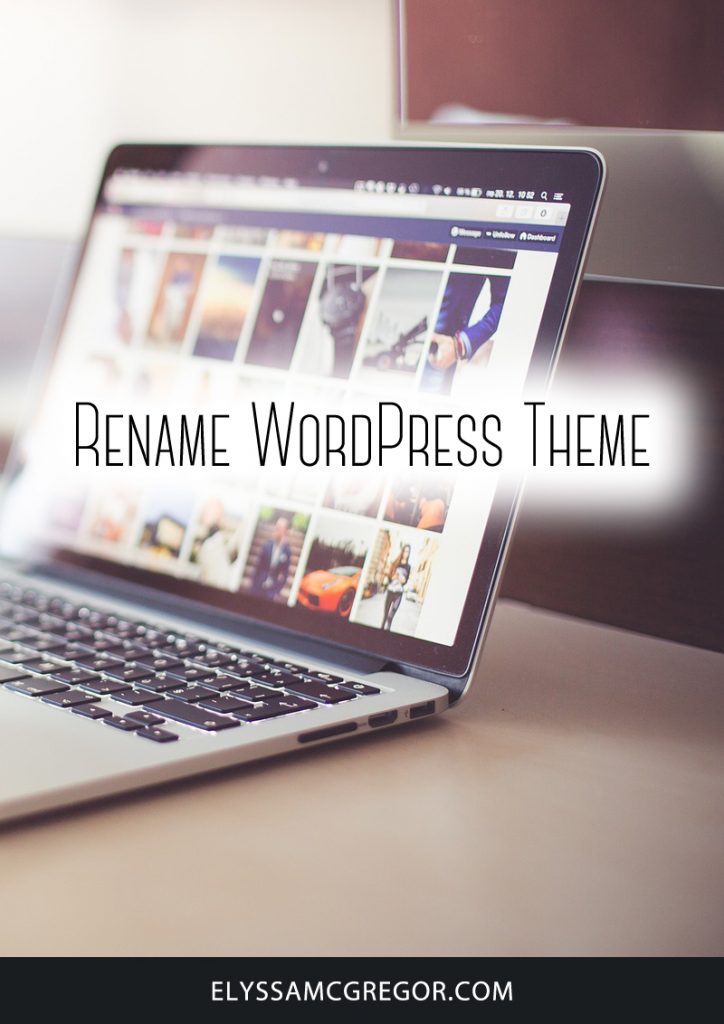 Rename WordPress Theme