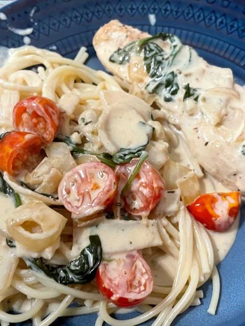 Garlic Butter Chicken with Spinach and Bacon