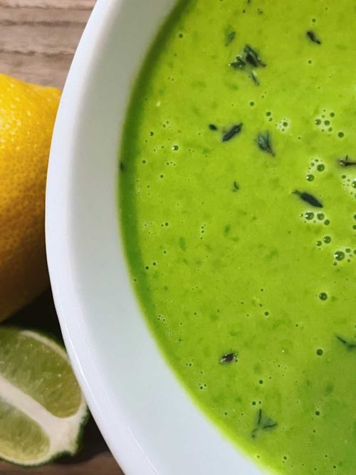 Easy Pea Soup with Lemon and Thyme