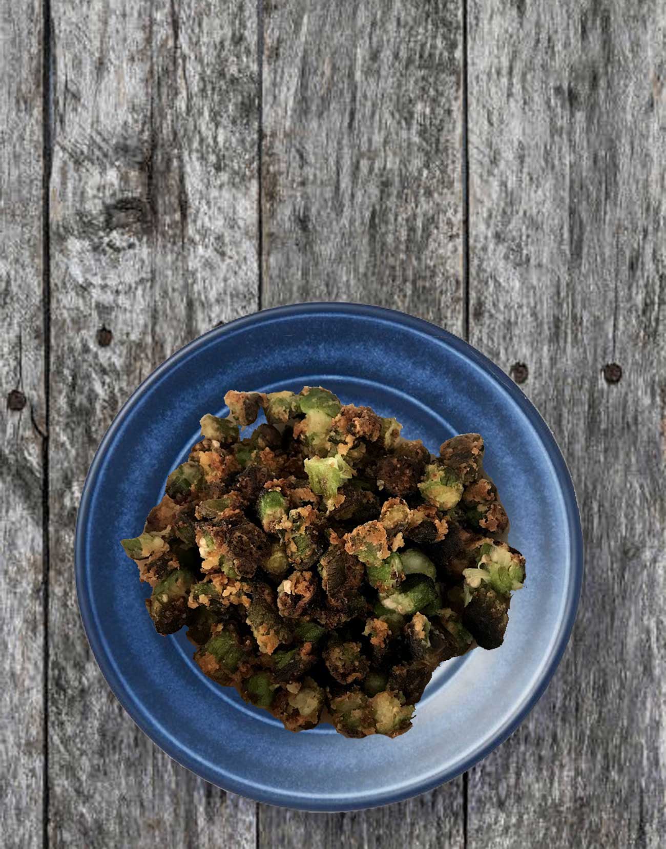 Fried okra, as easy as 1, 2, 3...