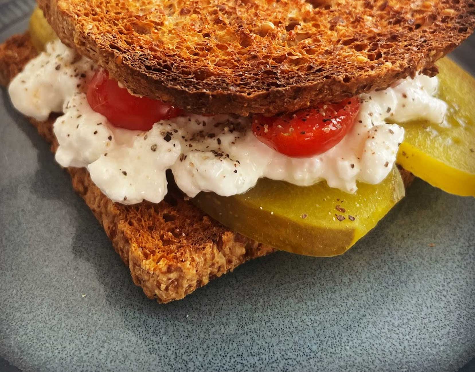 Wholesome Cottage Cheese Sandwich for a Satisfying Bite