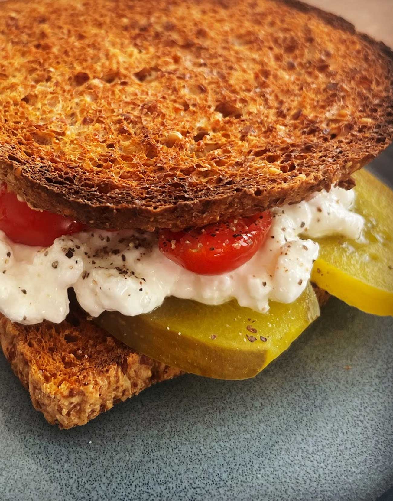 Wholesome Cottage Cheese Sandwich for a Satisfying Bite