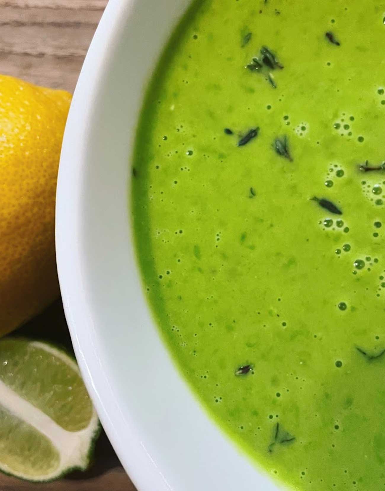 Easy Pea Soup with Lemon and Thyme
